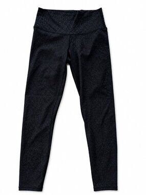 Black Cheetah Print Leggings Size Large High Waisted Athletic